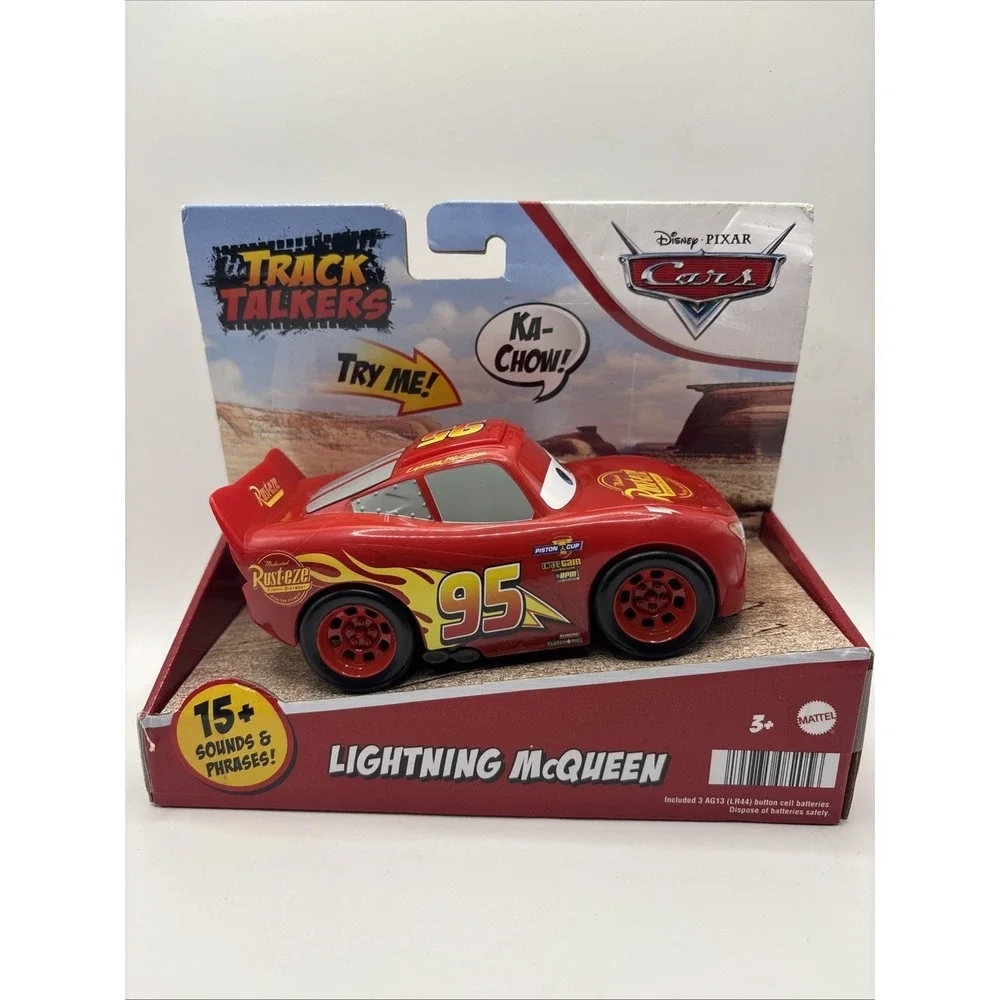 Disney Pixar Cars Track‎ Talkers Lightning McQueen Red Race Car Talking Toy New